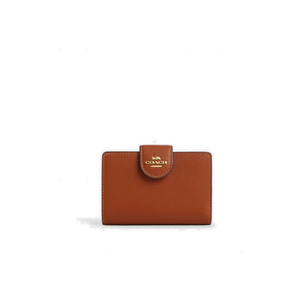 Coach Medium Corner Zip Wallet Gold Tan