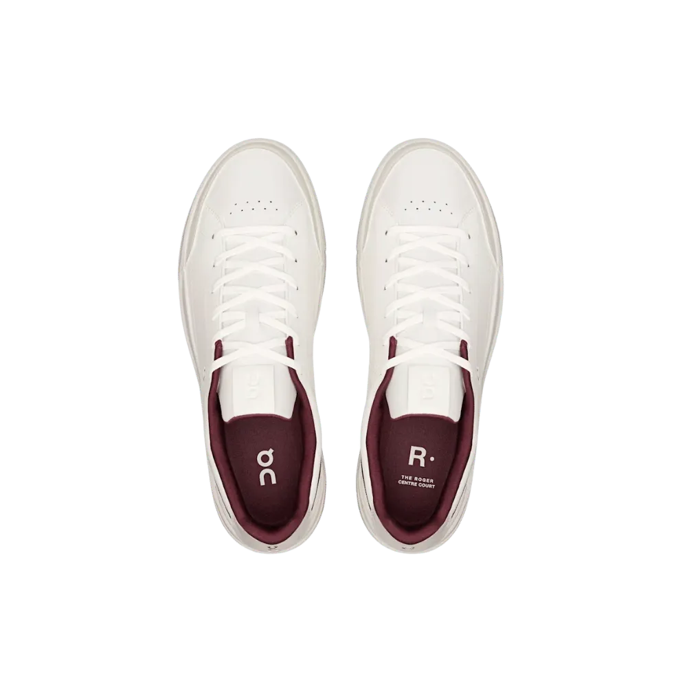 On Running THE ROGER Centre Court Ivory | Maroon