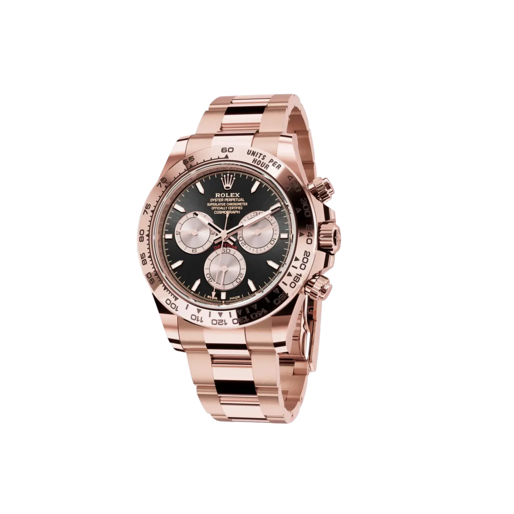 Men’s Rolex Cosmograph Daytona 126505 Black & Sundust Diamond Dial 18 kt Everose Gold Watch