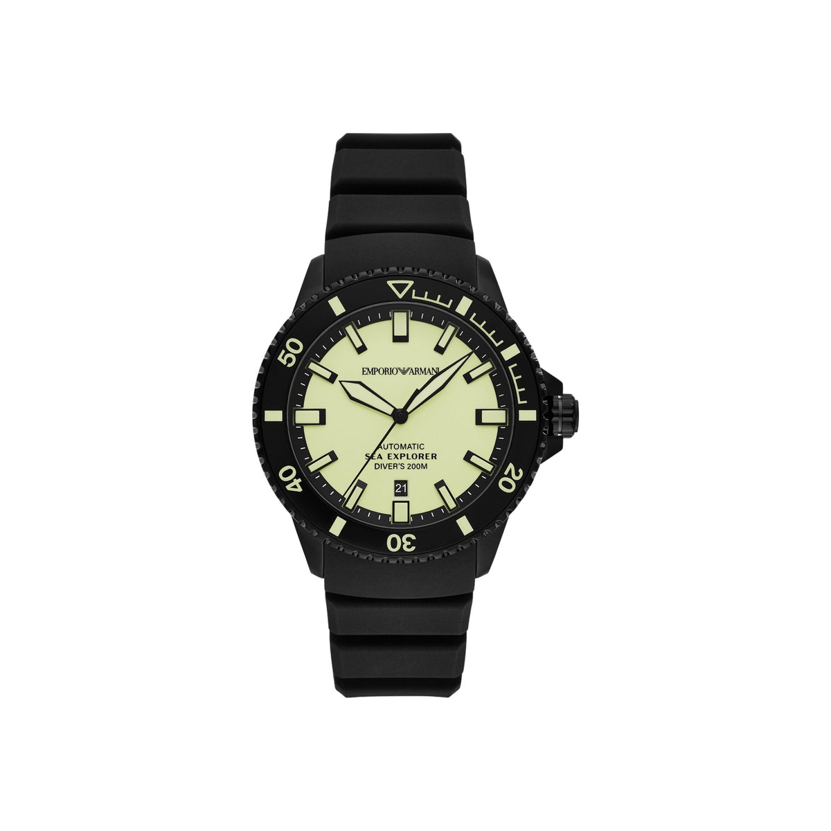 Sea Explorer Automatic Black Silicone Watch (AR60085)