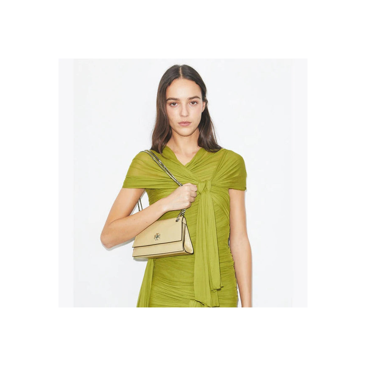 Tory Burch Mini Kira Turnlock Shoulder Bag Praline