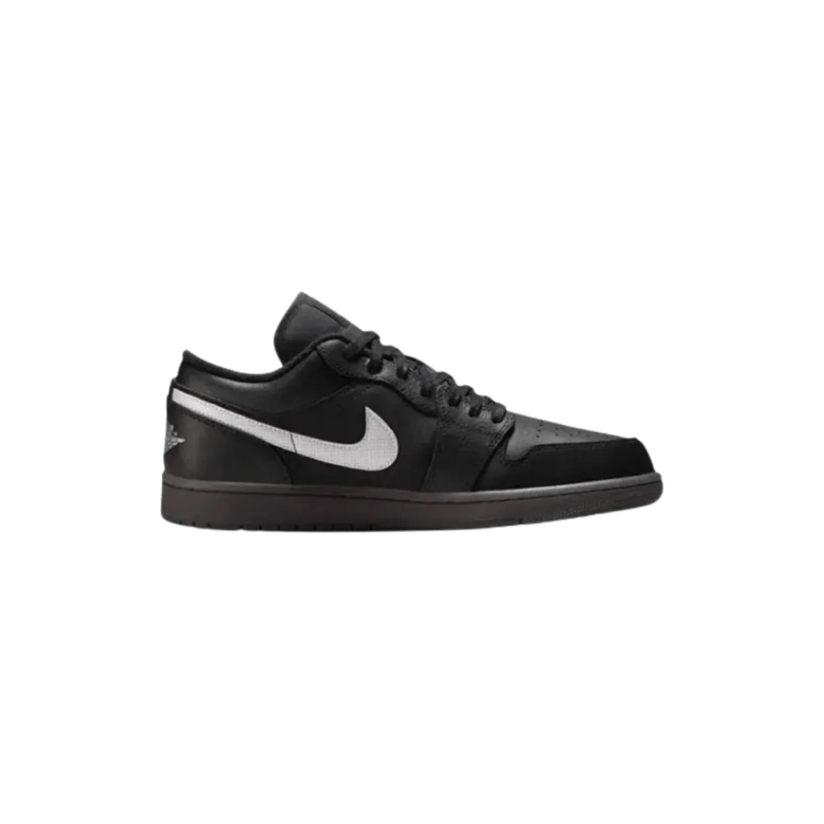 Jordan 1 Low Black White Dark Smoke Grey (Reflective Swoosh)