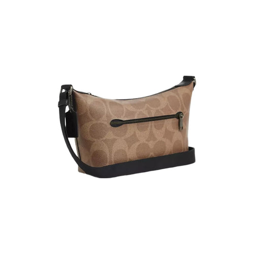 Coach Small Finn Crossbody Bag With Pouch In Maxi Signature Canvas in Gunmetal Tan Black