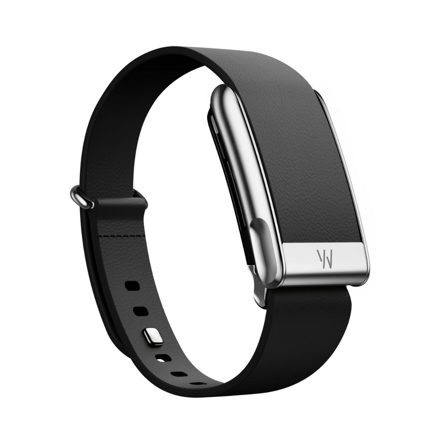 WHOOP MG (STRAP ONLY) - LEATHERLUXE TAPERED BLACK WITH TITANIUM
