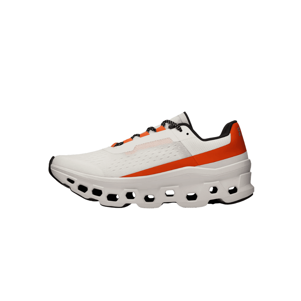 On Running Cloudmonster Undyed White Flame