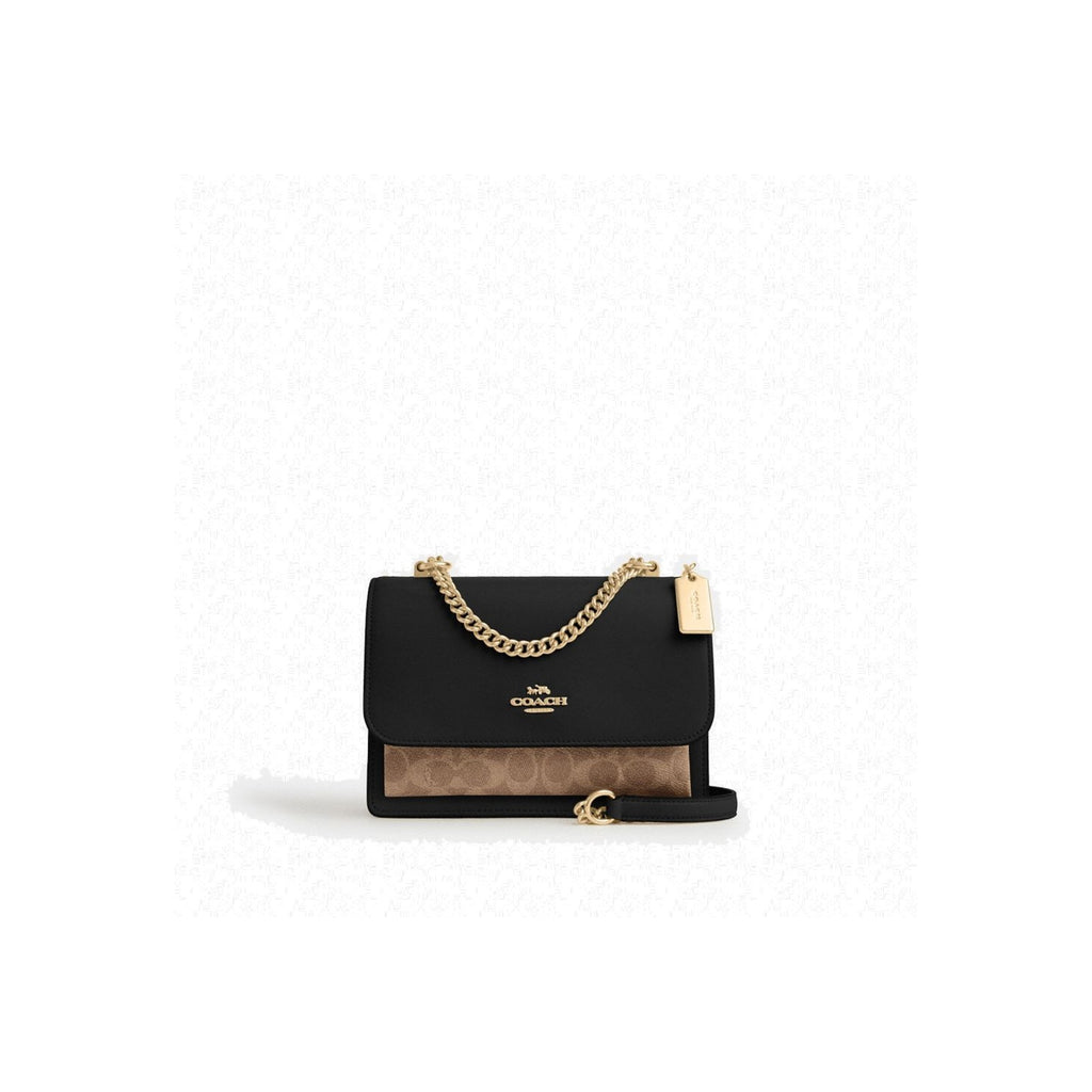Coach Klare Crossbody Bag In Signature Canvas Gold Tan Black Multi
