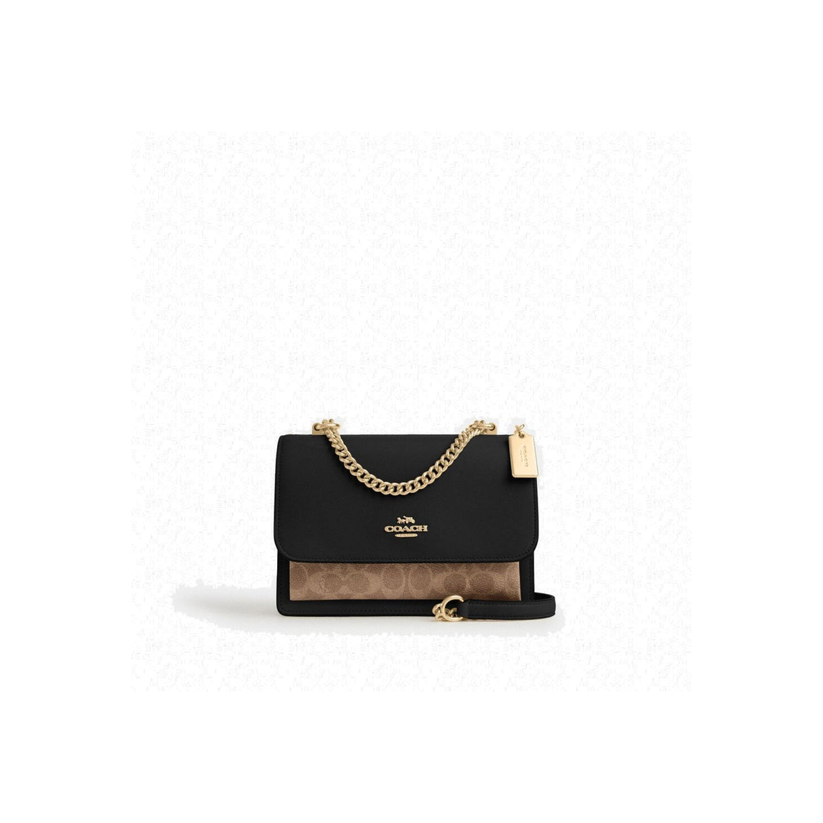 Coach Klare Crossbody Bag In Signature Canvas Gold Tan Black Multi