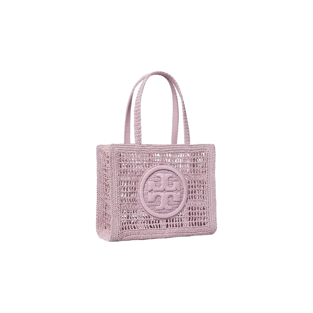 Tory Burch Small Ella Hand-Crocheted Tote Pale Purple