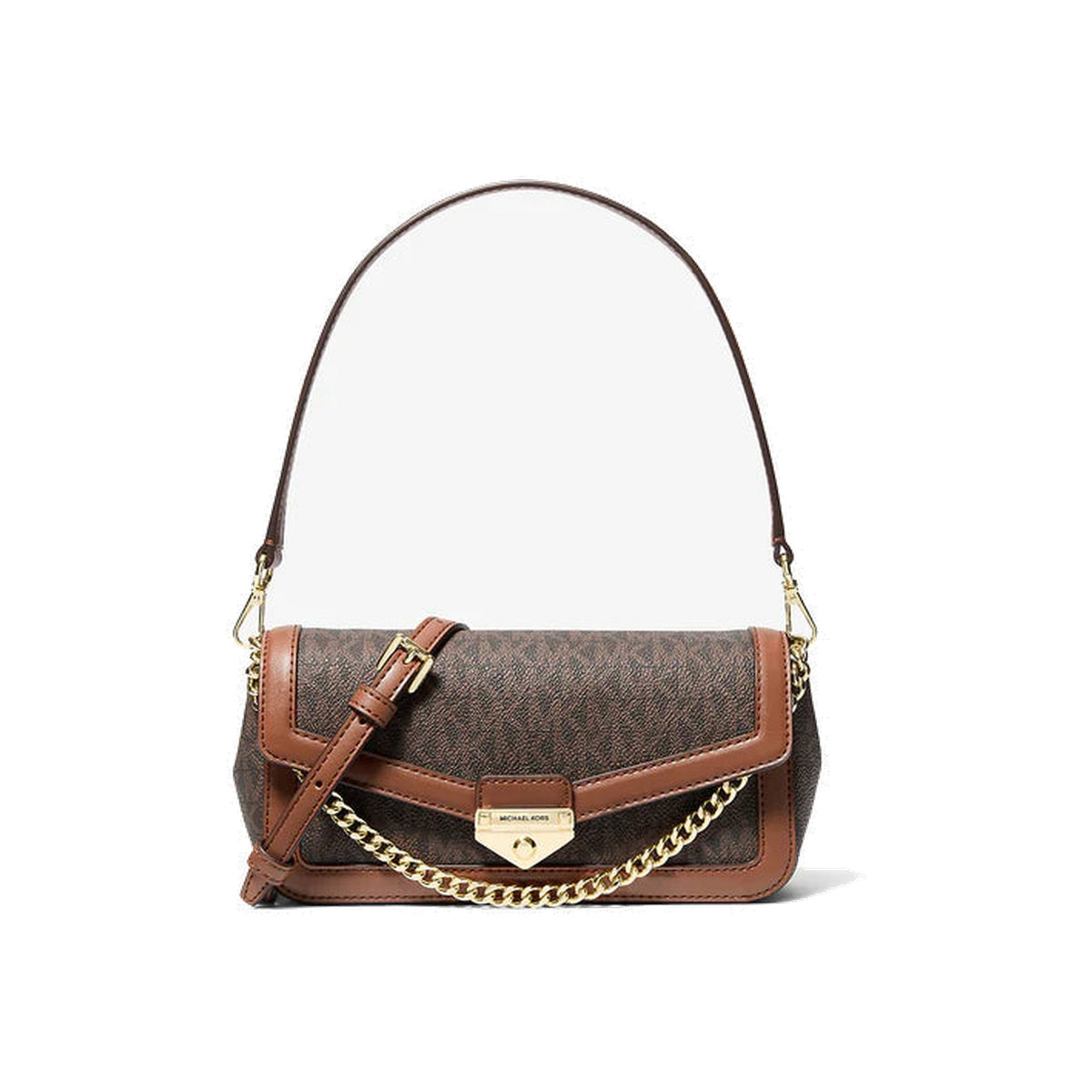 Michael Kors Soho Small Signature Logo Convertible Crossbody Bag Brown