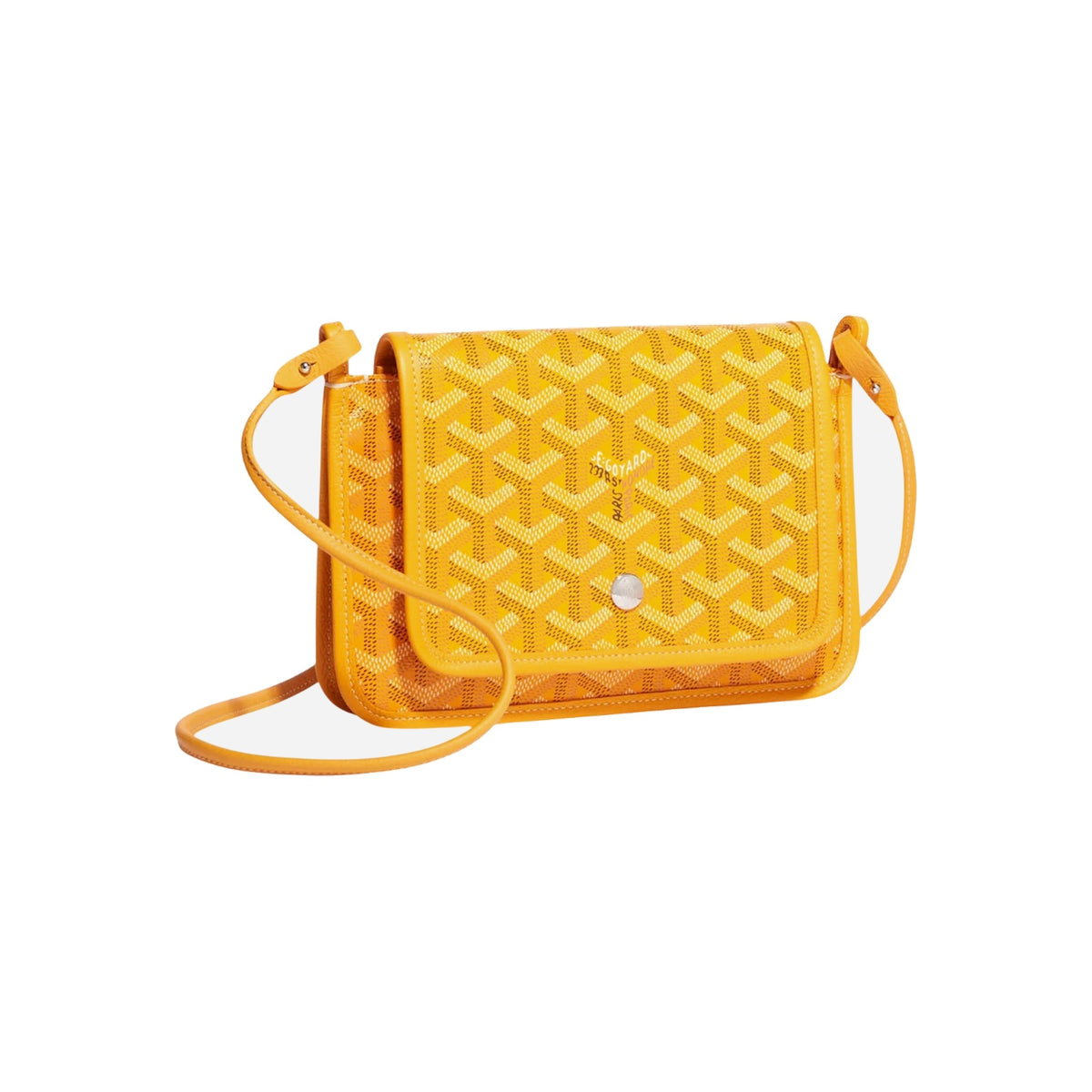 Goyard Plumet Pocket Wallet Yellow Goyardine Palladium Hardware