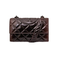 Tory Burch Small Fleming Patent Shoulder Bag Deep Burgundy