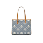 T Monogram Denim Small Tote