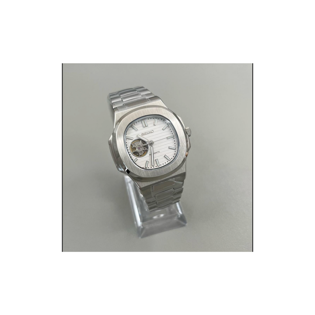 Seiko Mod Sillnaut Open Heart White
