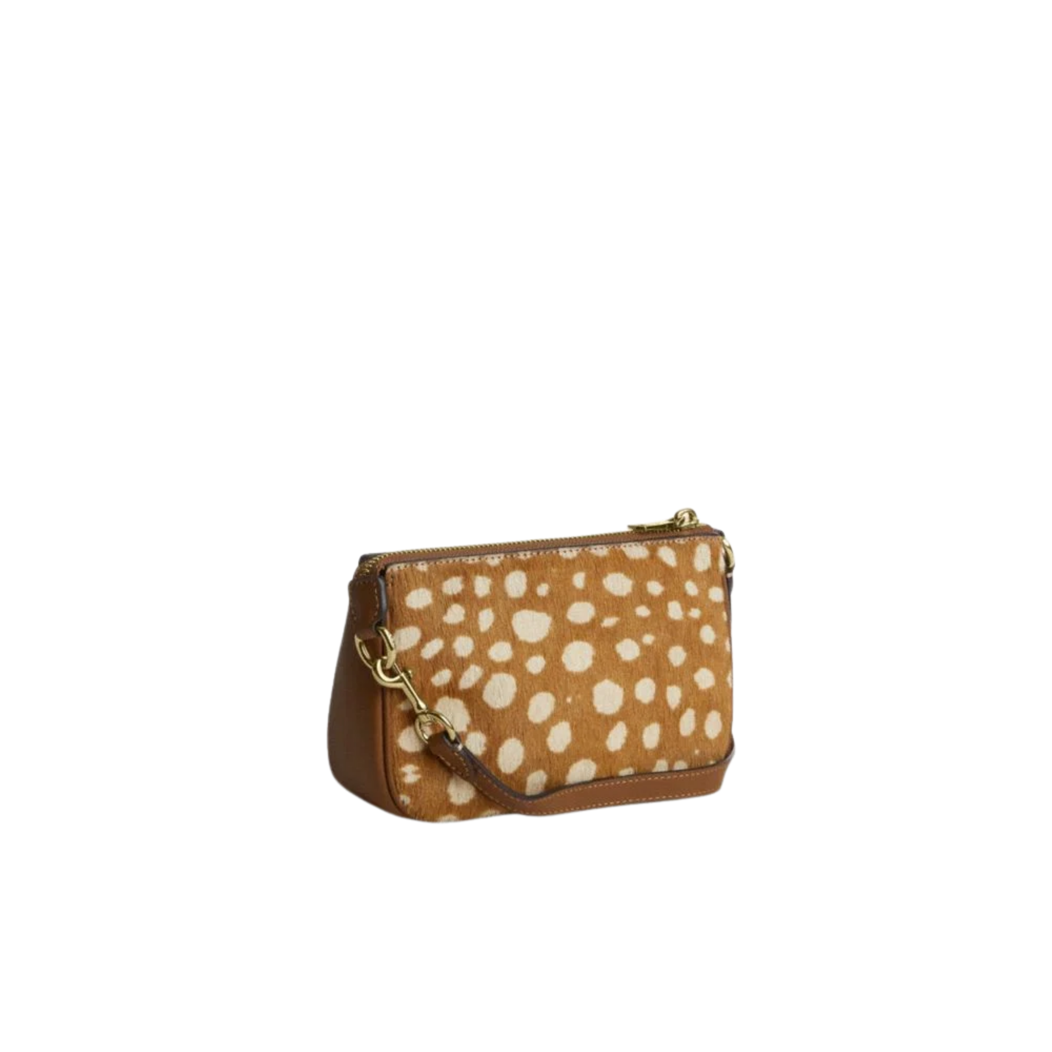 Coach Nolita 19 With Deer Print Gold Brown Multi