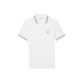 Lacoste stripped Men White  Polo T-Shirt with Short Sleeves