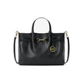 Michael Kors Carson Medium Logo Debossed Satchel Black