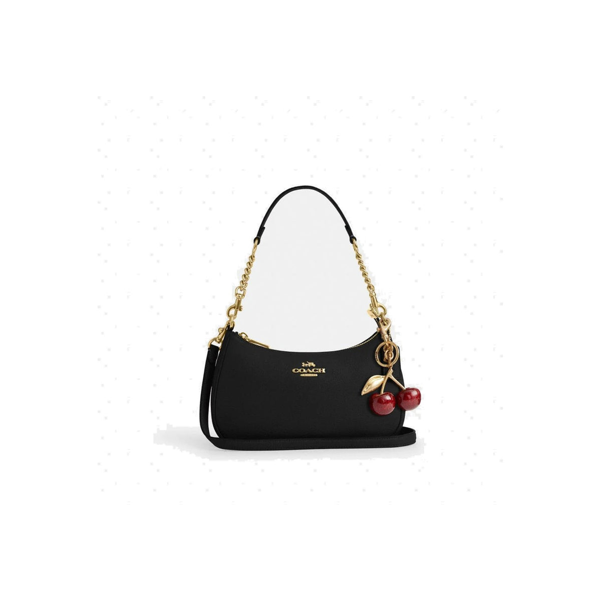 Coach Teri Shoulder Bag Gold Black