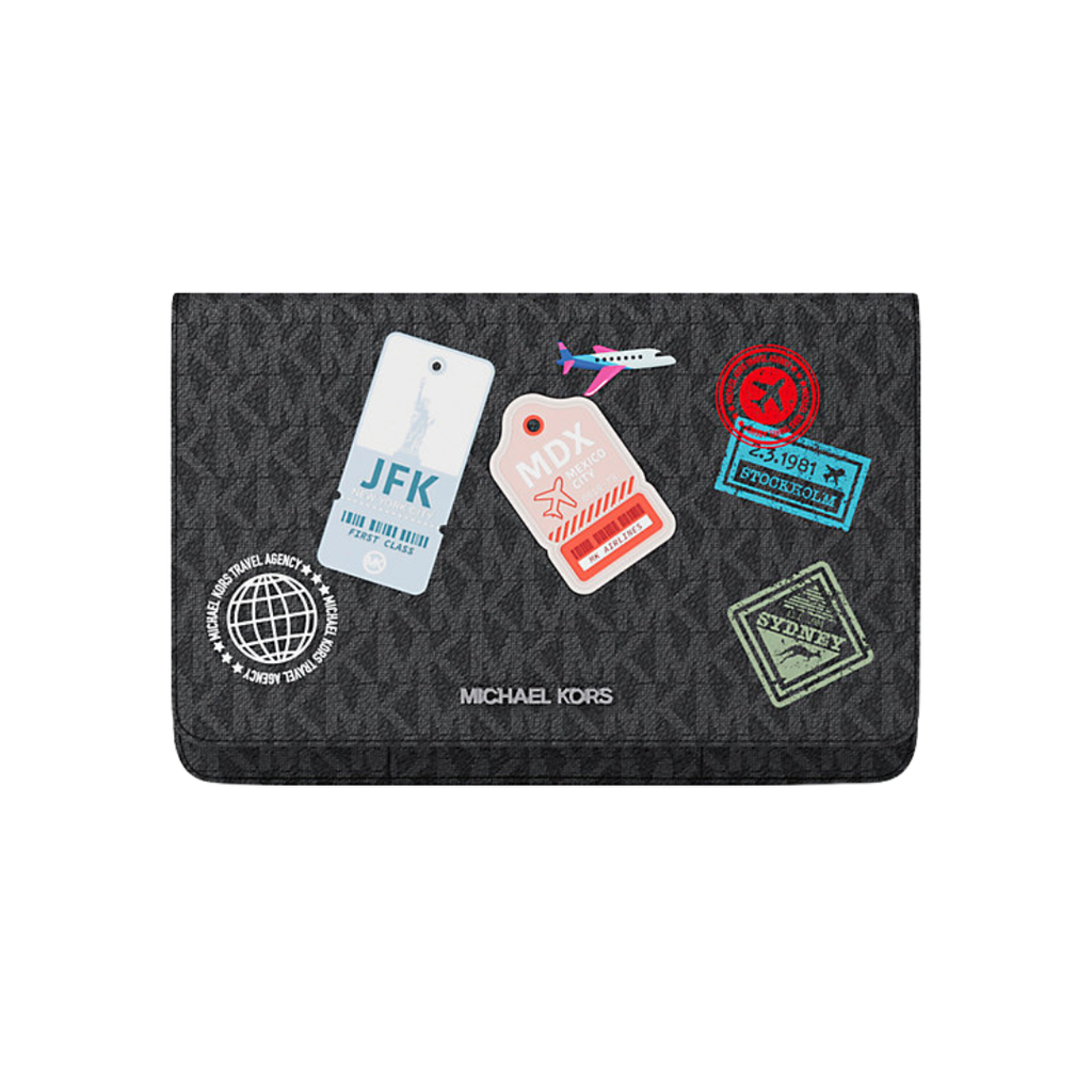 Michel Kors Cooper Large Embellished Signature Logo Wallet