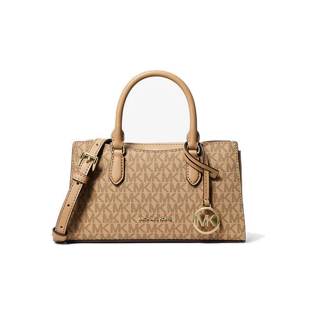 Michael Kors Arden Small Signature Logo Messenger Bag Camel
