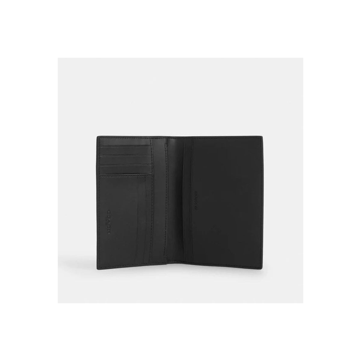Coach Passport Card Case In Signature Canvas With Patches Gunmetal Charcoal Multi