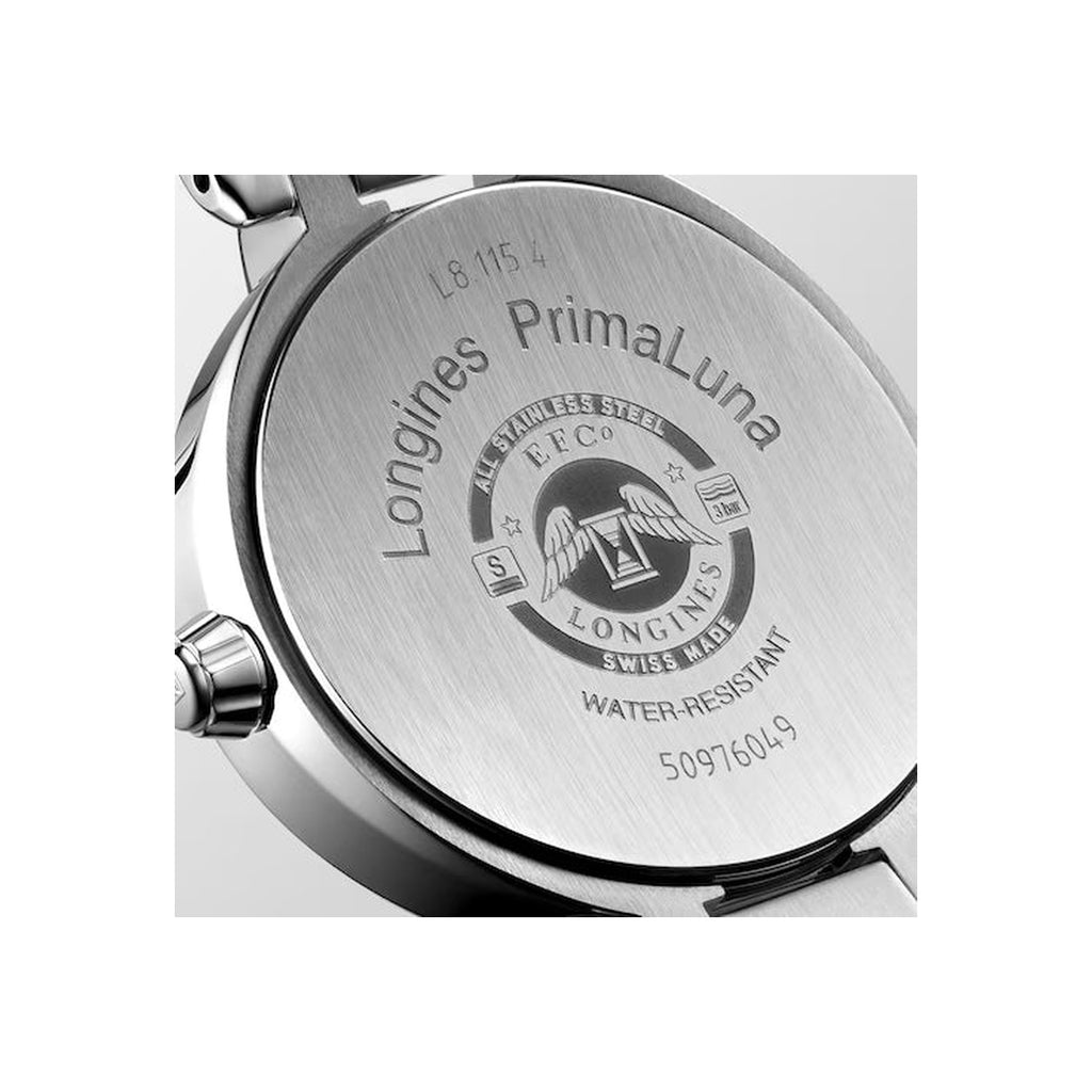 Women’s Longines PrimaLuna Moonphase L8.115.4.98.6 Diamond Quartz Watch