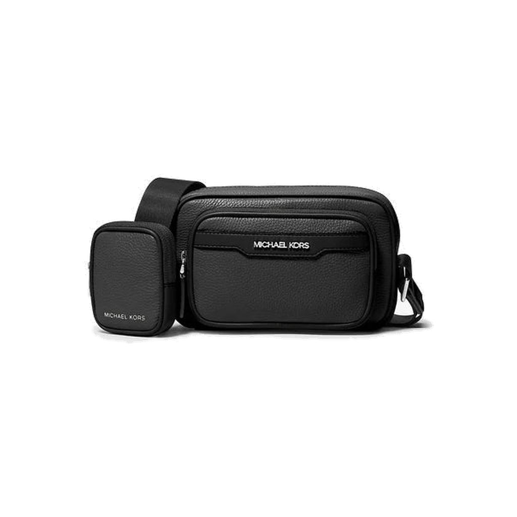 Michael Kors Cooper Pebbled Leather Camera Bag Black