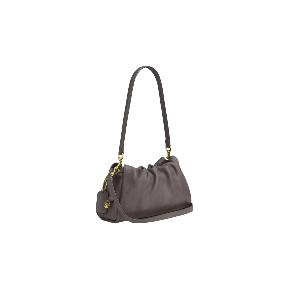 Coach Faye Shoulder Bag With Quilting in Gold Slate