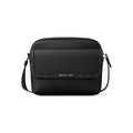 Michael Kors Cooper Medium Pebbled Leather and Signature Logo Camera Crossbody Bag Black
