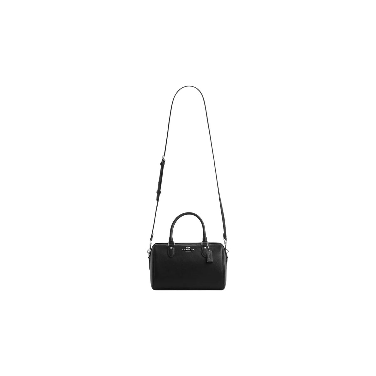 Coach Rowan Satchel Bag in Silver Black