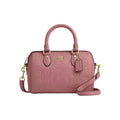 Coach Mini Rowan Crossbody Bag In Signature Leather in Gold Peony