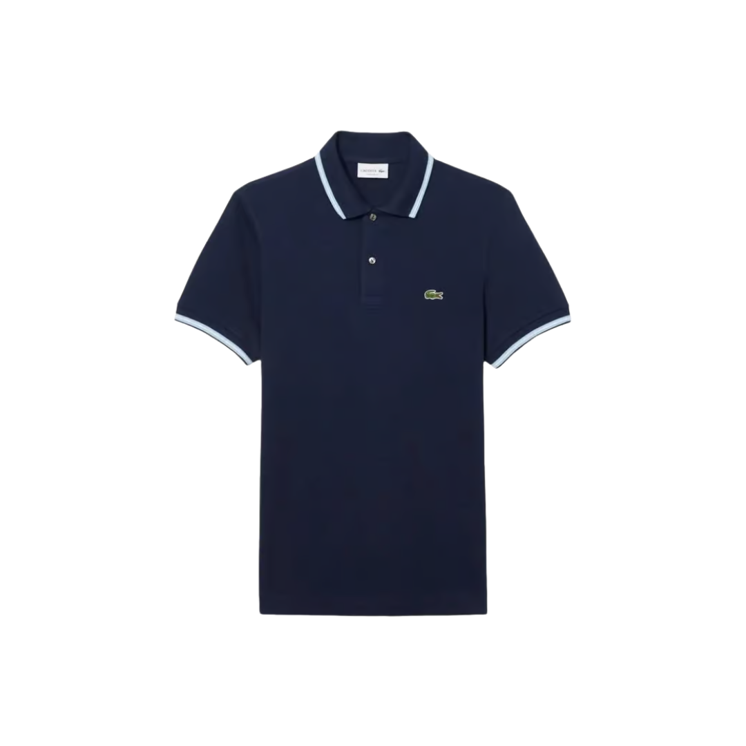 Lacoste Navy Blue Trim Accent L.12.12 Regular Fit Polo T-Shirt