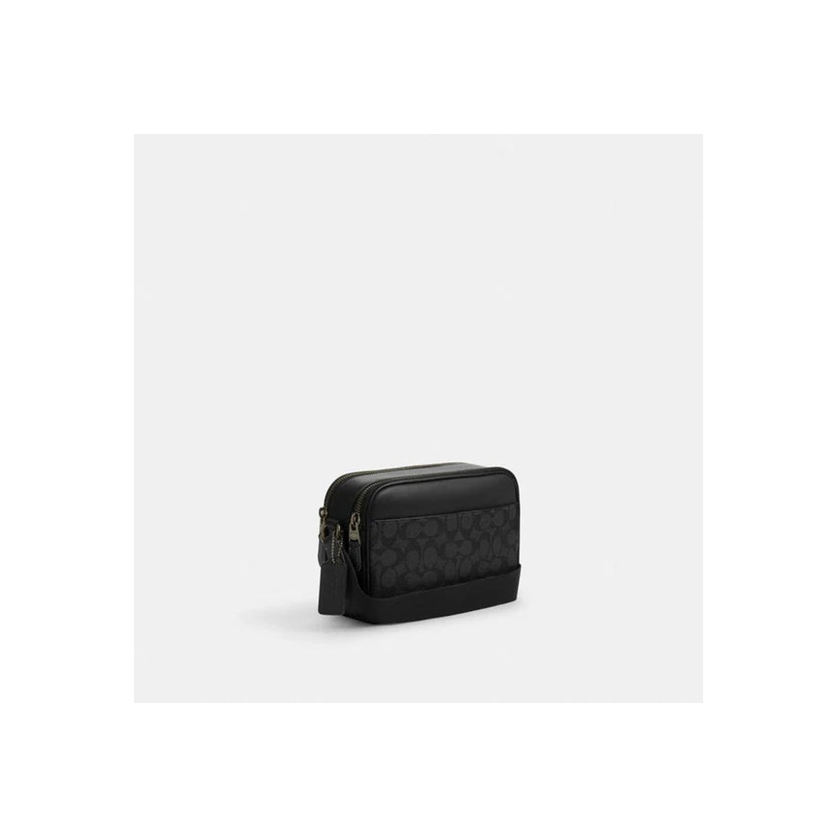 Coach Graham Crossbody Bag In Signature Canvas Gunmetal Charcoal Black