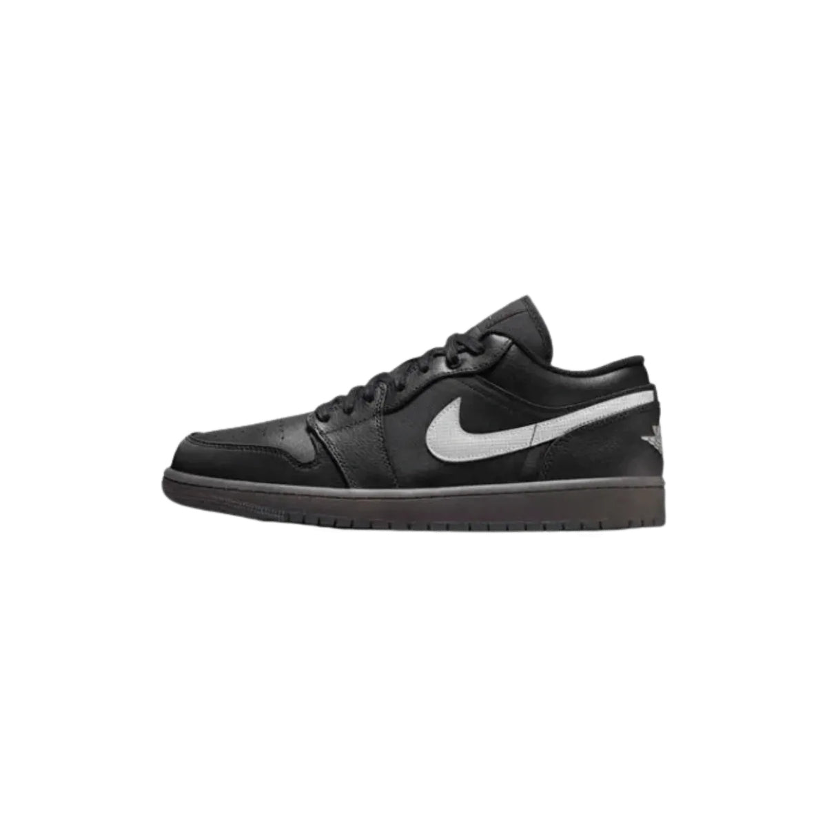 Jordan 1 Low Black White Dark Smoke Grey (Reflective Swoosh)