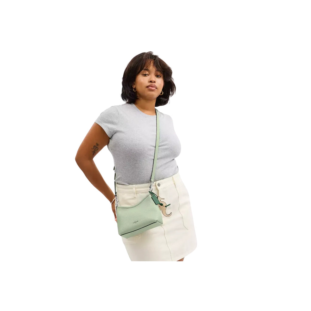 Coach Laurel Small Shoulder Bag With Mirror Charm And Pouch Light Pistachio