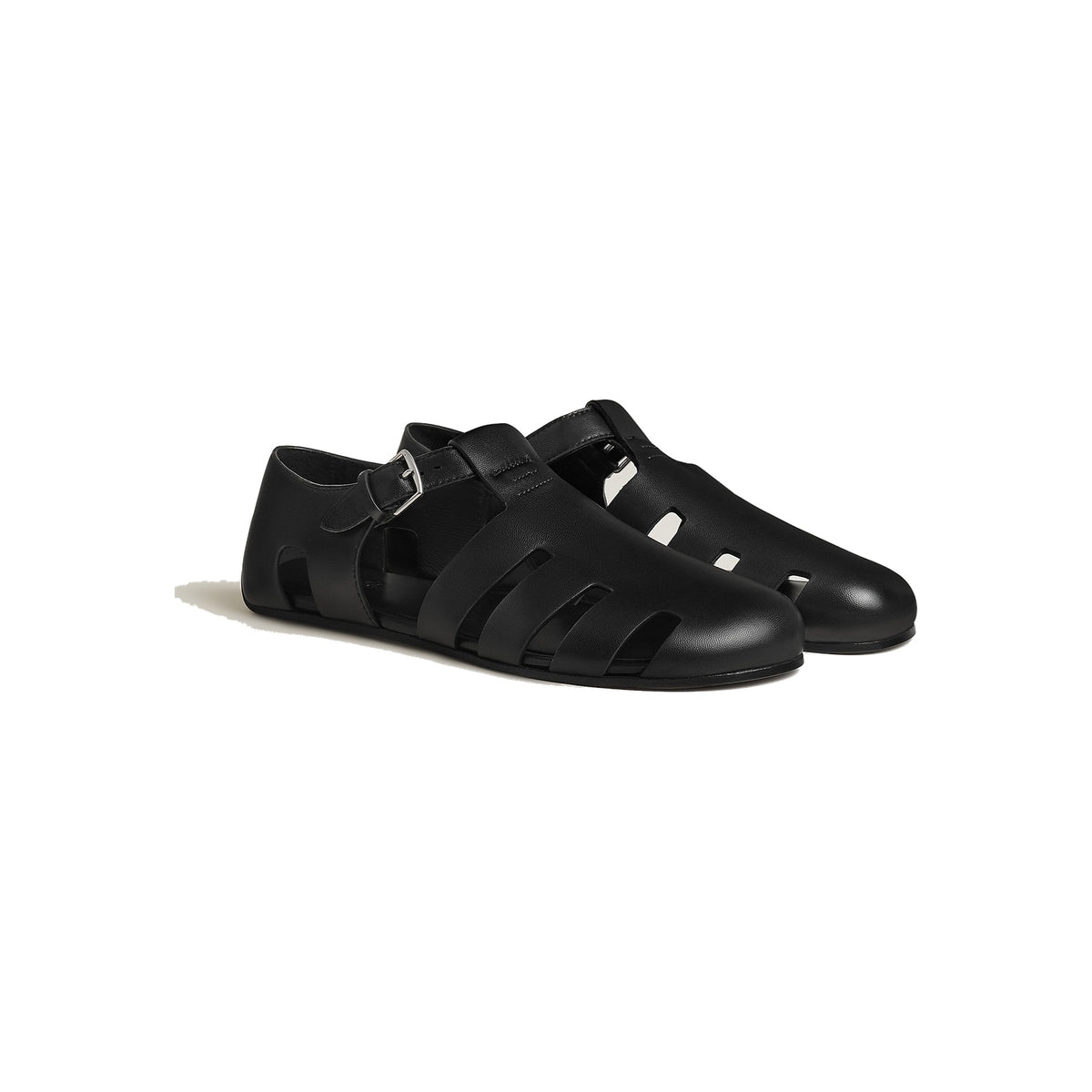 Hermes Motif Sandal Noir