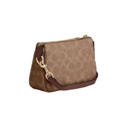 Coach Nolita 19 In Signature Canvas in Gold Tan Brown