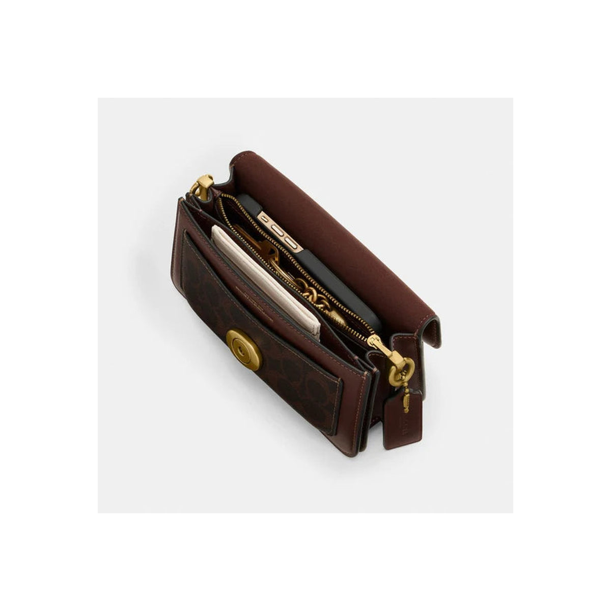 Coach Tabby Shoulder Bag 20 In Signature Canvas Brass Maple