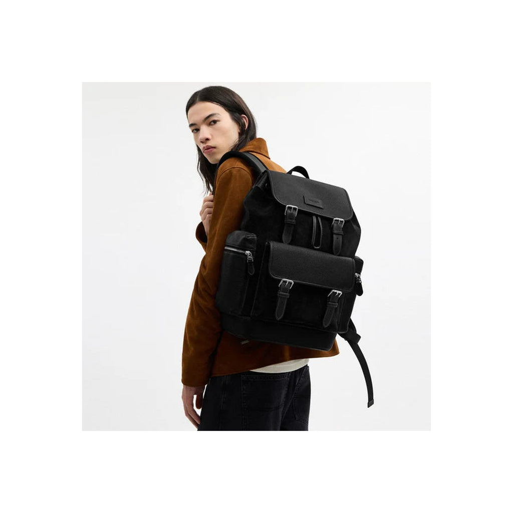 Coach Sprint Backpack Silver Black