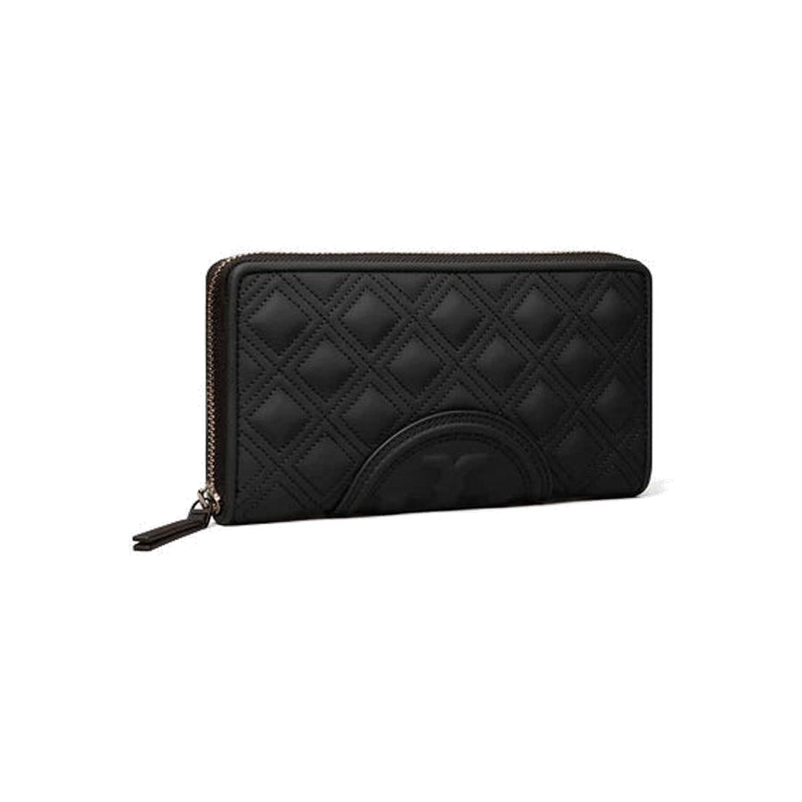 Tory Burch Fleming Soft Matte Zip Continental Wallet Black
