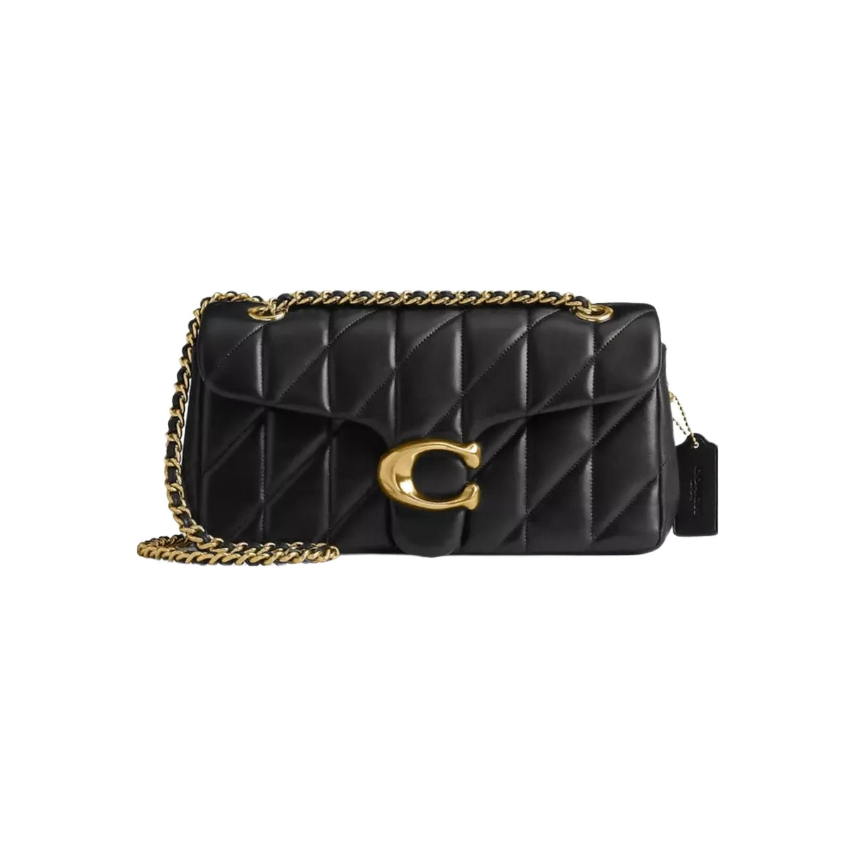 Coach Tabby Shoulder Bag 26 With Pillow Quilting in Brass Black
