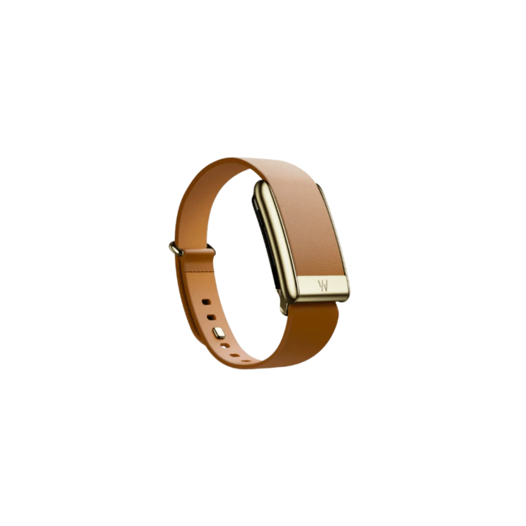 Whoop 5.0 Leatherluxe Tapered Camel With Gold Band (12 Month Peak Subscription Included)
