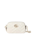 Gucci GG Marmont Small Camera Bag in White Leather
