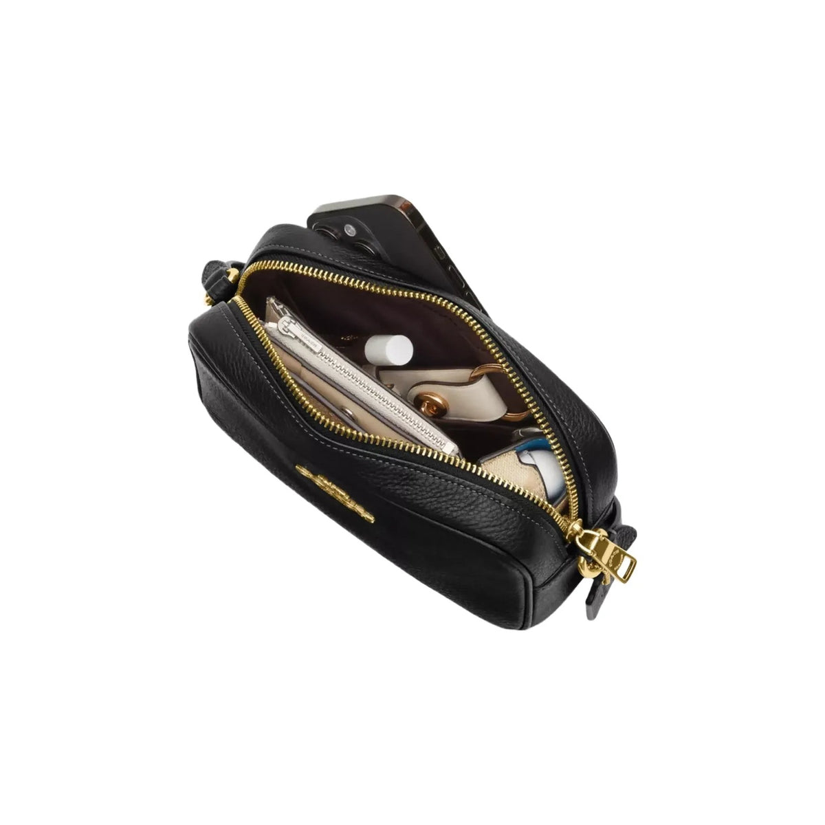 Coach Mini Jamie Camera Bag In Signature Canvas in Gold White Chalk