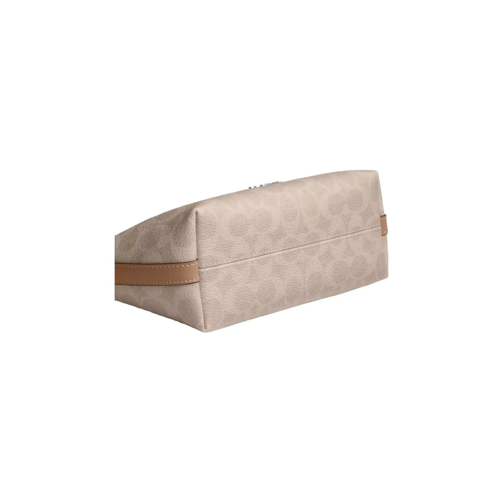 Coach Caitlin Shoulder Bag In Signature Canvas in Silver Sand Taupe