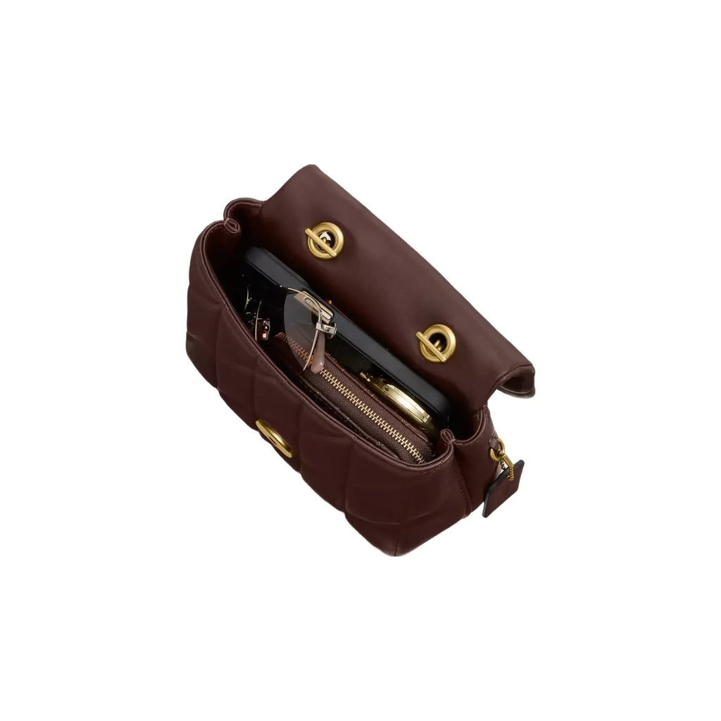 Coach Tabby Top Handle Bag With Quilting in Brass Maple