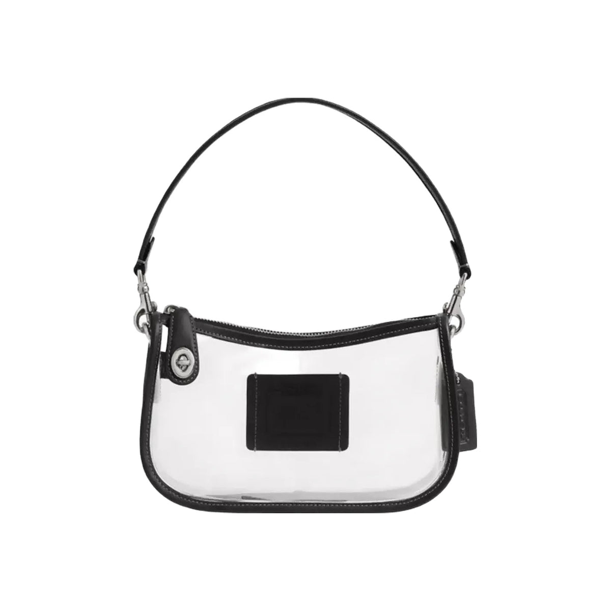 Coach Stadium Swinger Bag in Silver Black
