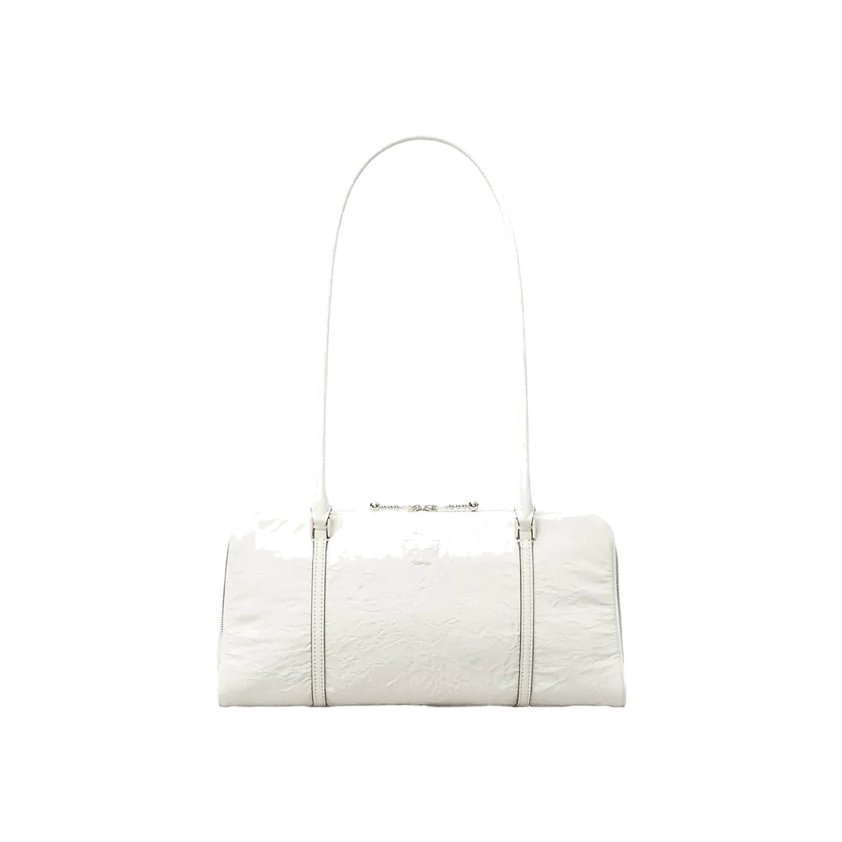 Tory Burch Small Crinkle Leather Marshmallow Satchel White