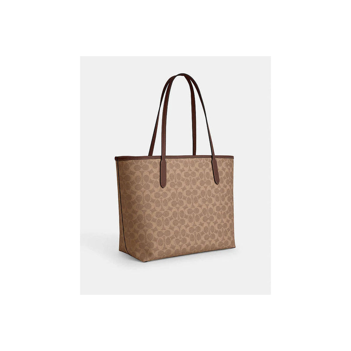 Coach City Tote Bag In Signature Canvas Signature Canvas-Gold-Tan-Brown