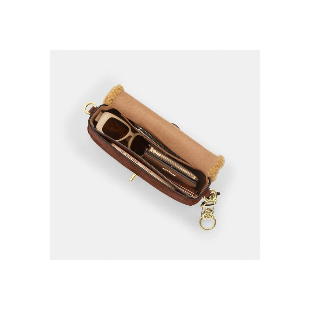 Coach Hadley Shoulder Bag Gold Vintage Brown Multi