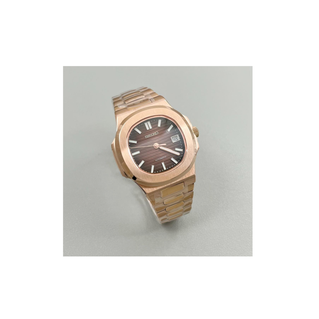 Seiko Nautilus Rose Gold Homage Mod